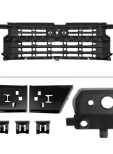 Spec-D Glossy Black Front Upper Mesh Hood Grille Chevrolet Silverado 1500 2022-2024                                     - HG-SIV2215JM-JB - Image 6