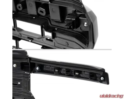 Spec-D Glossy Black Front Upper Mesh Hood Grille Chevrolet Silverado 1500 2022-2024 - HG-SIV2215JM-JB