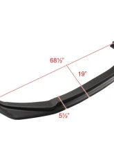 Spec-D Matte Black 3PC Style Front Bumper Lip Honda Fit 2014-2017                                     - LPF-FIT14BK-AK - Image 2