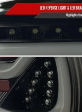 Spec-D Red LED Taillights (Glossy Black Housing/Clear Lens) BMW E90 3-Series 2009-2011                                     - LT-E9009BBLED-SQ-TM - Image 5
