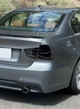 Spec-D Red LED Taillights (Glossy Black Housing/Clear Lens) BMW E90 3-Series 2009-2011                                     - LT-E9009BBLED-SQ-TM - Image 10