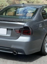 Spec-D Red LED Taillights (Jet Black Housing/Clear Lens) BMW E90 3-Series 2009-2011                                     - LT-E9009BKLED-SQ-TM - Image 10