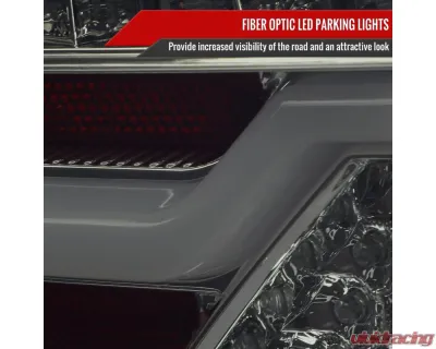 Spec-D Red LED Taillights (Chrome Housing/Smoke Lens) BMW E90 3-Series 2009-2011 - LT-E9009GLED-SQ-TM