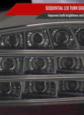 Spec-D Red LED Taillights (Chrome Housing/Smoke Lens) BMW E90 3-Series 2009-2011                                     - LT-E9009GLED-SQ-TM - Image 4