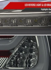 Spec-D Red LED Taillights (Chrome Housing/Smoke Lens) BMW E90 3-Series 2009-2011                                     - LT-E9009GLED-SQ-TM - Image 5