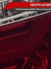 Spec-D Red LED Taillights (Chrome Housing/Red Smoke Lens) BMW E90 3-Series 2009-2011                                     - LT-E9009RGLED-SQ-TM - Image 3