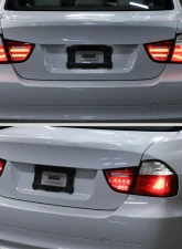 Spec-D Red LED Taillights (Chrome Housing/Red Clear Lens) BMW E90 3-Series 2009-2011                                     - LT-E9009RLED-SQ-TM - Image 11