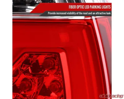 Spec-D Red LED Taillights (Chrome Housing/Red Clear Lens) BMW E90 3-Series 2009-2011 - LT-E9009RLED-SQ-TM