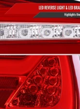 Spec-D Red LED Taillights (Chrome Housing/Red Clear Lens) BMW E90 3-Series 2009-2011                                     - LT-E9009RLED-SQ-TM - Image 5