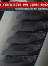 Spec-D Sequential Signal LED Taillights (Glossy Black Housing/Smoke Lens) Ford Mustang 2015-2023                                     - LT-MST15BBLED-SQ-FS - Image 4