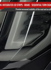 Spec-D Sequential Signal LED Taillights (Glossy Black Housing/Smoke Lens) Ford Mustang 2015-2023                                     - LT-MST15BBLED-SQ-FS - Image 5