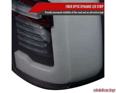 Spec-D Taillights (Glossy Black Housing / Smoked Lens) Dodge Ram 1500 2019-2024 - LT-RAM1915BBLD-SQ-RS