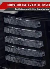 Spec-D Taillights (Glossy Black Housing / Smoked Lens) Dodge Ram 1500 2019-2024                                     - LT-RAM1915BBLD-SQ-RS - Image 5