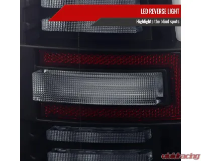 Spec-D Taillights (Glossy Black Housing / Smoked Lens) Dodge Ram 1500 2019-2024 - LT-RAM1915BBLD-SQ-RS