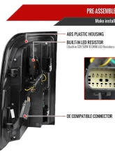 Spec-D Taillights (Glossy Black Housing / Smoked Lens) Dodge Ram 1500 2019-2024                                     - LT-RAM1915BBLD-SQ-RS - Image 7