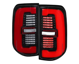 Spec-D Taillights (Jet Black Housing / Clear Lens) Dodge Ram 1500 2019-2024