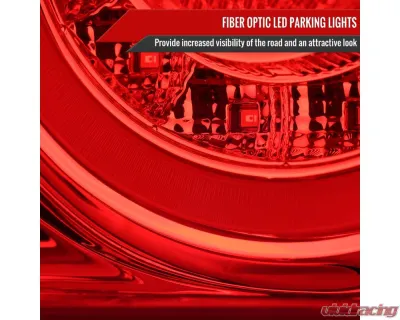 Spec-D Red LED Tailligths (Chrome Housing/Red Lens) Nissan 180SX | 240SX 1991-1998 - LT-SX18096RLED-TM