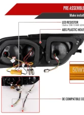 Spec-D Red LED Tailligths (Chrome Housing/Red Lens) Nissan 180SX | 240SX 1991-1998                                     - LT-SX18096RLED-TM - Image 7