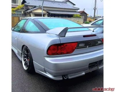 Spec-D Red LED Tailligths (Chrome Housing/Red Lens) Nissan 180SX | 240SX 1991-1998 - LT-SX18096RLED-TM
