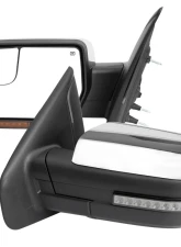 Spec-D Chrome Side Mirrors w/ LED Turn Signal & Puddle Light Ford F150 2007-2014                                     - RMV-F15007CHPLED-FS - Image 11