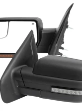 Spec-D Black Side Mirrors w/ LED Turn Signal & Puddle Light Ford F150 2007-2014                                     - RMV-F15007HPLED-FS - Image 11