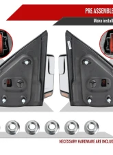 Spec-D Black Side Mirrors w/ LED Turn Signal & Puddle Light Ford F150 2007-2014                                     - RMV-F15007HPLED-FS - Image 7