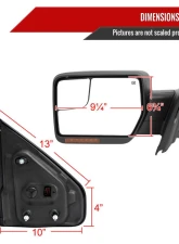 Spec-D Black Side Mirrors w/ LED Turn Signal & Puddle Light Ford F150 2007-2014                                     - RMV-F15007HPLED-FS - Image 8