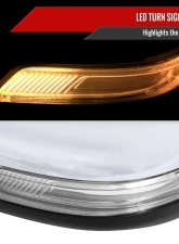 Spec-D Chrome Manual-Fold Side Mirror w/ LED Puddle & Turn Signal Light - Driver Side Only Dodge Ram 1500 2019-2024                                     - RMV-RAM1915CHP-FS-L - Image 3