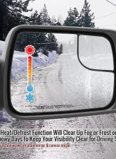 Spec-D Chrome Manual-Fold Side Mirror w/ LED Puddle & Turn Signal Light - Passenger Side Only Dodge Ram 1500 2019-2024                                     - RMV-RAM1915CHP-FS-R - Image 11
