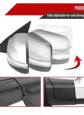 Spec-D Chrome Auto-Fold Side Mirror w/ LED Puddle & Turn Signal Light - Driver Side Only Dodge Ram 1500 2019-2024                                     - RMV-RAM1915CHPATL-FS - Image 2
