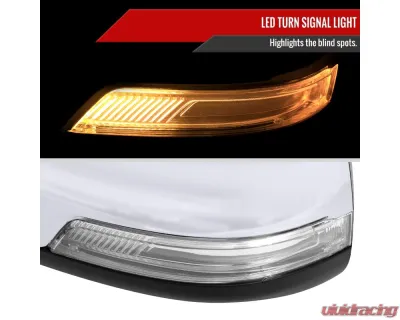 Spec-D Chrome Auto-Fold Side Mirror w/ LED Puddle & Turn Signal Light - Driver Side Only Dodge Ram 1500 2019-2024 - RMV-RAM1915CHPATL-FS
