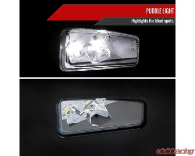 Spec-D Chrome Auto-Fold Side Mirror w/ LED Puddle & Turn Signal Light - Driver Side Only Dodge Ram 1500 2019-2024 - RMV-RAM1915CHPATL-FS