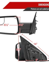 Spec-D Chrome Auto-Fold Side Mirror w/ LED Puddle & Turn Signal Light - Driver Side Only Dodge Ram 1500 2019-2024                                     - RMV-RAM1915CHPATL-FS - Image 8