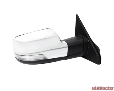 Spec-D Chrome Auto-Fold Side Mirror w/ LED Puddle & Turn Signal Light - Passenger Side Only Dodge Ram 1500 2019-2024 - RMV-RAM1915CHPATR-FS
