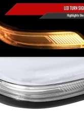 Spec-D Chrome Auto-Fold Side Mirror w/ LED Puddle & Turn Signal Light - Passenger Side Only Dodge Ram 1500 2019-2024                                     - RMV-RAM1915CHPATR-FS - Image 3