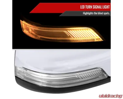Spec-D Chrome Auto-Fold Side Mirror w/ LED Puddle & Turn Signal Light - Passenger Side Only Dodge Ram 1500 2019-2024 - RMV-RAM1915CHPATR-FS