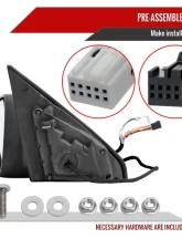 Spec-D Black Manual-Fold Side Mirror w/ LED Puddle & Turn Signal Light - Driver Side Only Dodge Ram 1500 2019-2024                                     - RMV-RAM1915HP-FS-L - Image 7