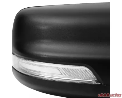 Spec-D Black Manual-Fold Side Mirror w/ LED Puddle & Turn Signal Light - Passenger Side Only Dodge Ram 1500 2019-2024 - RMV-RAM1915HP-FS-R