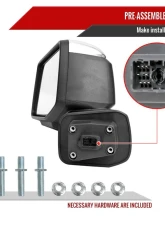 Spec-D Chrome Manual-Fold Side Mirror w/ LED Puddle & Turn Signal Light - Driver Side Only GMC Sierra 1500 2019-2024                                     - RMV-SIE1915CHP-FS-L - Image 7