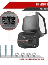 Spec-D Chrome Manual-Fold Side Mirror w/ LED Puddle & Turn Signal Light - Passenger Side Only GMC Sierra 1500 2019-2024                                     - RMV-SIE1915CHP-FS-R - Image 7