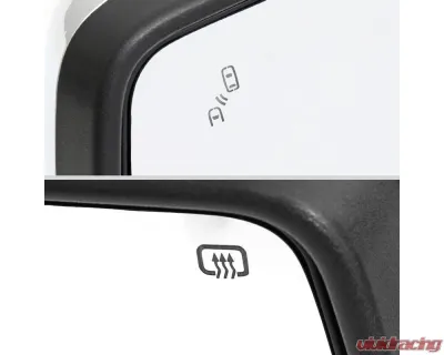 Spec-D Chrome Auto-Fold Side Mirror w/ LED Puddle & Turn Signal Light - Driver Side Only GMC Sierra 1500 2019-2024 - RMV-SIE1915CHPATL-FS