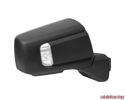 Spec-D Black Manual-Fold Side Mirror w/ LED Puddle & Turn Signal Light - Passenger Side Only GMC Sierra 1500 2019-2024 - RMV-SIE1915HP-FS-R