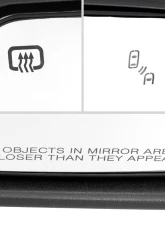 Spec-D Black Manual-Fold Side Mirror w/ LED Puddle & Turn Signal Light - Passenger Side Only GMC Sierra 1500 2019-2024                                     - RMV-SIE1915HP-FS-R - Image 5