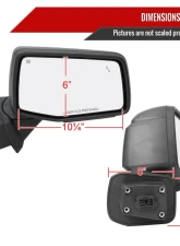 Spec-D Black Manual-Fold Side Mirror w/ LED Puddle & Turn Signal Light - Passenger Side Only GMC Sierra 1500 2019-2024                                     - RMV-SIE1915HP-FS-R - Image 8