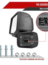 Spec-D Black Auto-Fold Side Mirror w/ LED Puddle & Turn Signal Light - Driver Side Only GMC Sierra 1500 2019-2024                                     - RMV-SIE1915HPATL-FS - Image 7