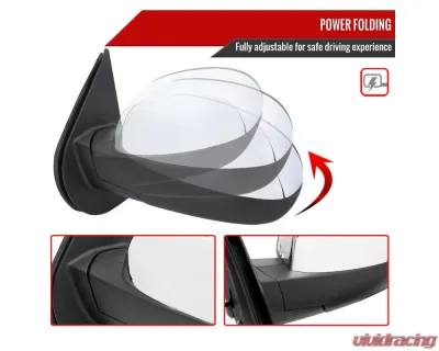 Spec-D Chrome Auto-Fold Side Mirror w/ LED Puddle & Turn Signal Light - Driver Side Only Chevrolet | GMC 2007-2013 - RMV-SIV07CHP-AT-FS-L