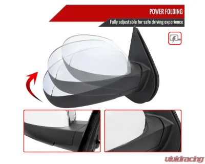 Spec-D Chrome Auto-Fold Side Mirror w/ LED Puddle & Turn Signal Light - Passenger Side Only Chevrolet | GMC 2007-2013 - RMV-SIV07CHP-AT-FS-R