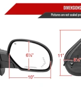 Spec-D Chrome Auto-Fold Side Mirror w/ LED Puddle & Turn Signal Light - Passenger Side Only Chevrolet | GMC 2007-2013                                     - RMV-SIV07CHP-AT-FS-R - Image 8