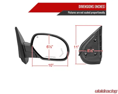 Spec-D Chrome Auto-Fold Side Mirror w/ LED Puddle & Turn Signal Light - Passenger Side Only Chevrolet | GMC 2007-2013 - RMV-SIV07CHP-AT-FS-R
