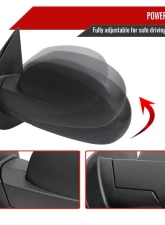 Spec-D Black Auto-Fold Side Mirror w/ LED Puddle & Turn Signal Light - Driver Side Only Chevrolet | GMC 2007-2013                                     - RMV-SIV07HP-AT-FS-L - Image 2